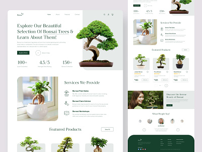 Bonsai Shop Website Landing Page branding ui