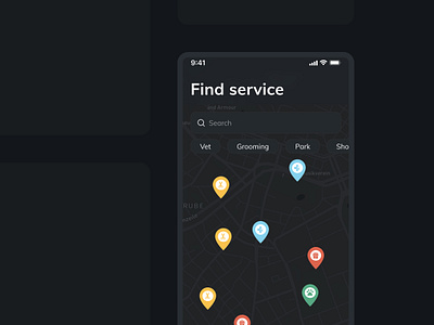 PetIQlous - Find Service application design figma mobile ui
