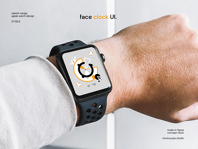 Face Clock UI 3d clock concept design graphic design illustration product ui vector watch