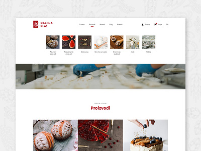 Krajina Klas - Bakery application bakery design dropdown figma menu ui web website