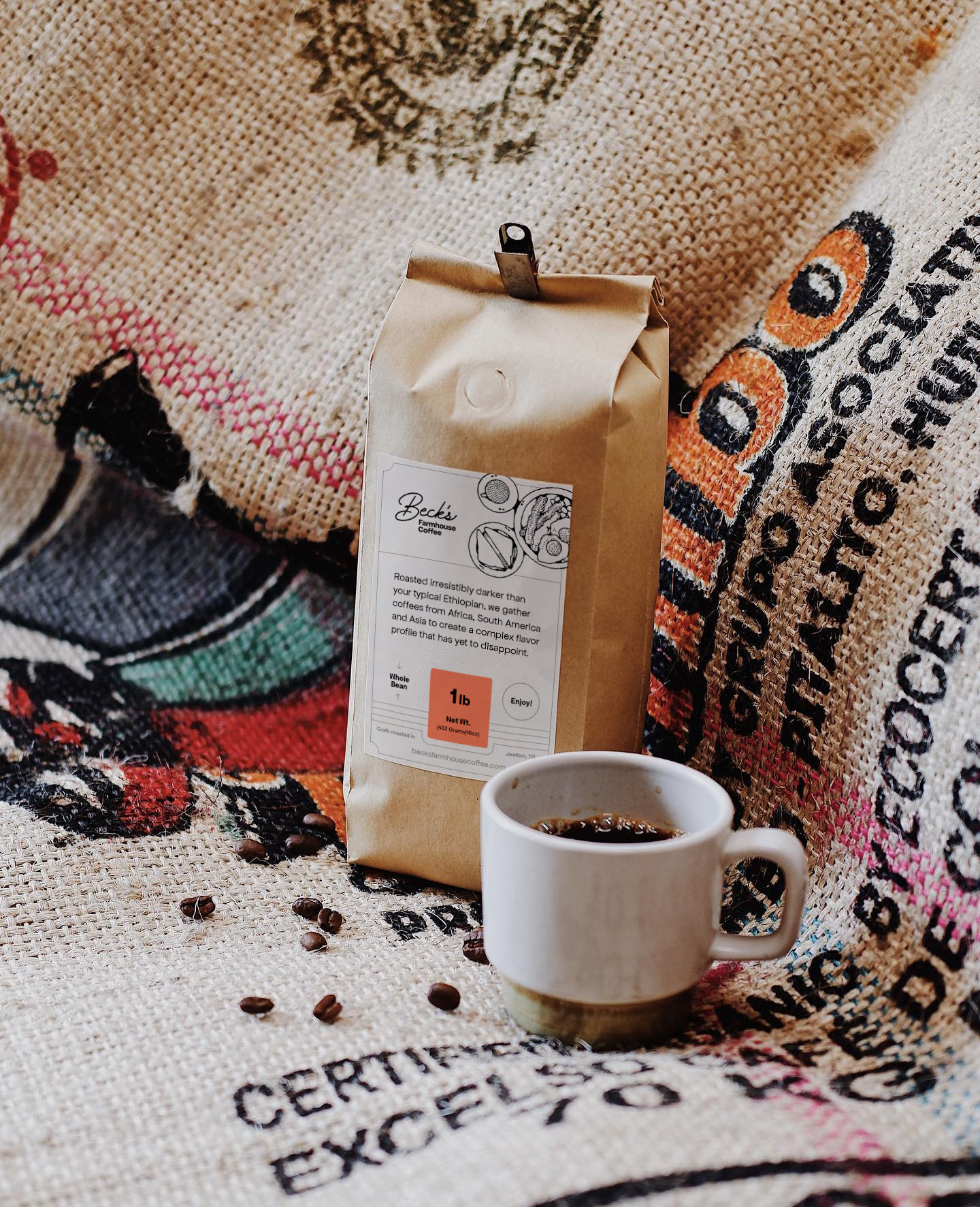 Beck's Farmhouse Coffee Branding Round 01 branding coffee old rebrand style texture vintage