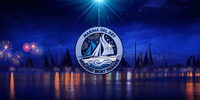 Marina del Rey Holiday Boat Parade | Branding & Identity 3d branding design event design graphic design illustration logo vector