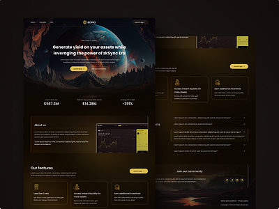 Crypto Web Site Design: Landing Page / Home Page UI app branding crypto dark design graphic design illustration landing nft typography ui ux vector wallet