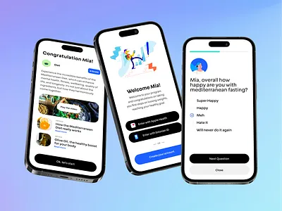 Healthy App app blog branding dashboard design healthy illustration intro login minimal onboarding signup step ui ux