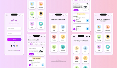 Habit Tracker App Design app app design design graphic design habit app habit tracker mindfulness app mobile design productivity app ui user interface ux visual design