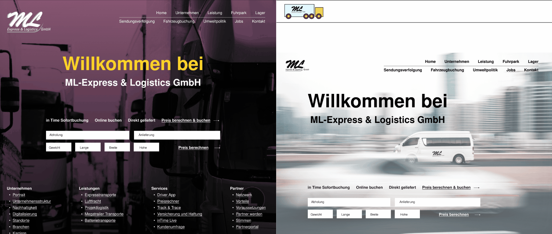 Logistics, carrying , delivery. Corporate site. UX UI animation branding carrying corporate site delivery design express germany logistic logistics track typography ui ux ui web design
