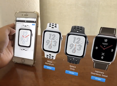 Augmented Reality Apple Watch animation app augmented rea ui ux