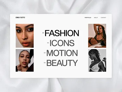 Emily Soto - Personal website redesign artist beauty concept design fashion figma landing menu new new york photographer photographer portfolio popular portfolio style typography ui ux web website