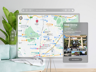 Apple Pro Vision Spatial design app apple apple pro vison design map spatial design ui ux