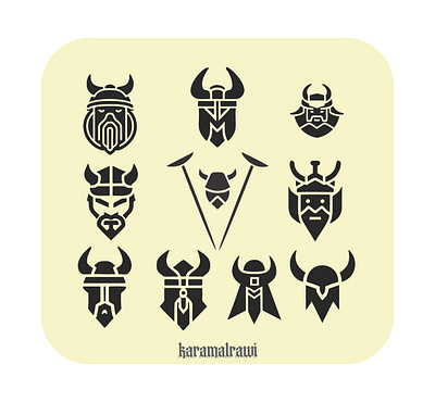 Viking Logos: A Bold and Striking Representation of Nordic Herit adobe adobe illustrator brand branding design graphic design icon illustration logo logotype marks