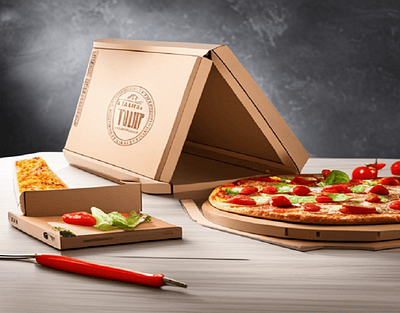 Custom Pizza Boxes With Logo branding graphic design logo