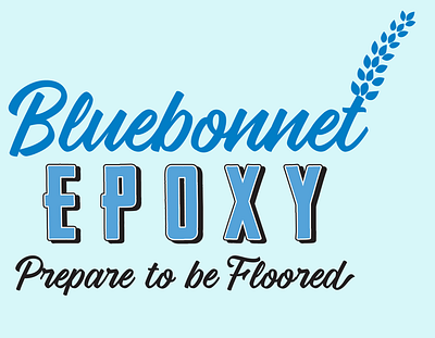 Bluebonnet Epoxy Branding bluebonnet branding design epoxy logo vector