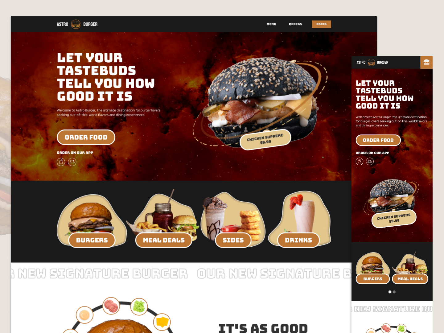 Astro Burger by Sam Edgecox on Dribbble