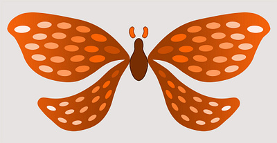 Orange Butterfly design graphic design illustration