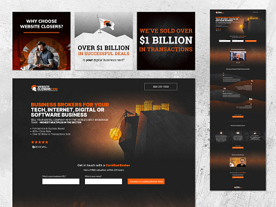 Website Closers // Ads & Landing Page graphic design marketing motion graphics ui