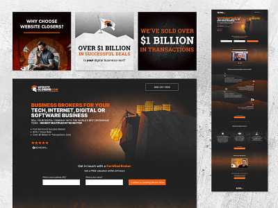 Ads & Landing Page // Website Closers advertising design graphic design marketing