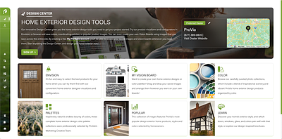ProVia.com's Design Center - Home Exterior Design Tools Online branding product configurator product design provia ui ui design ux ux design web web design