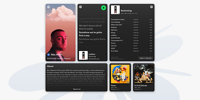 components exploration ― spotify cards mac miller music spotify