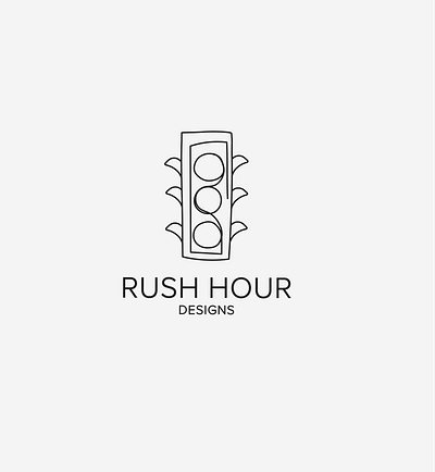 Logo Design - Rush Hour Designs branding design graphic design illustration logo minimalist stop light traffic