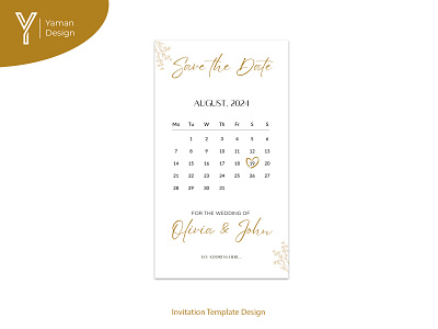 Save The Date E-Invite Template design graphic design instagram invitation wedding card whatsapp