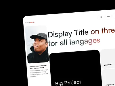 ✱ Personnal Portfolio Wireframes animation clean concept design gradients graphic design interaction portfolio ui website