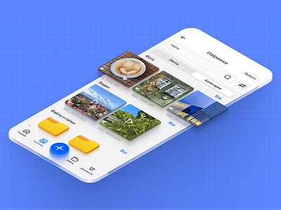 Cloud App Concept — Favorites section 3d app cloud cloud app figma figma 3d glass illustration ios isometric light theme ui