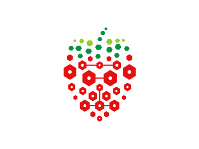 Strawberry Tech app brand identity branding data design fruit icon identity illustration logo mark strawberry symbol tech vector