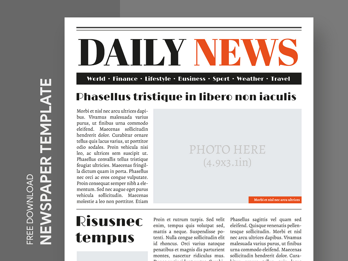 Free Newspaper Google Docs Templates by Free Google Docs Templates