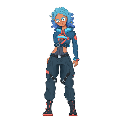 Nyx / Outfit cartoon character character design clothes comic concept digital digital art future girl graphic design illustration mercenary space