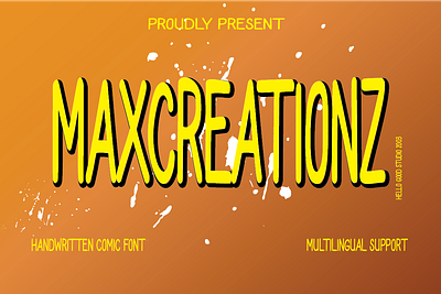 Maxcreationz font comic comic font display font font handwritten font