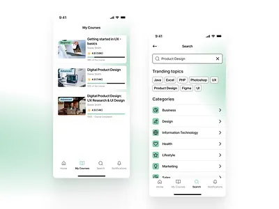 SkillCourse app app design application australia design interface product design progress search search design sydney ui uidesign user interface uxui visual design