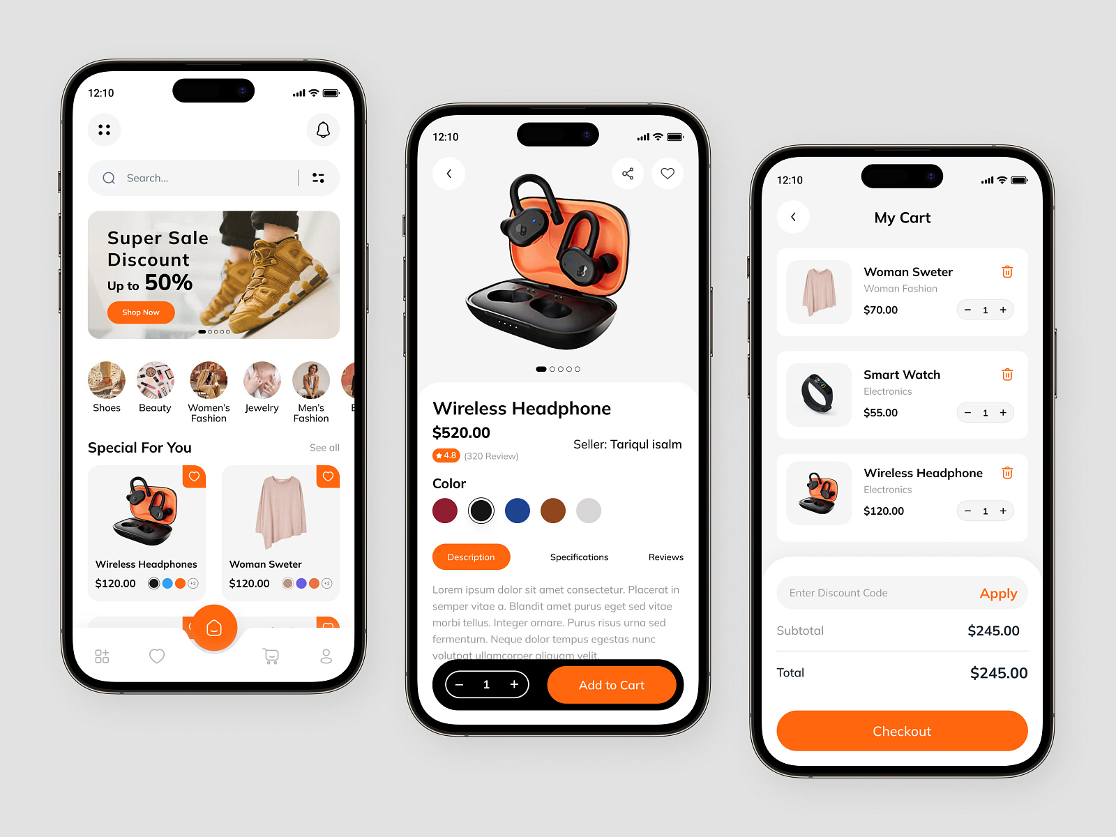 Ecommerce Mobile App - UI UX Design by Tariqul islam on Dribbble