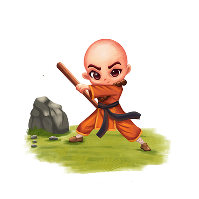 Spirit of the Shaolin artwork cartoon character design digital art drawing illustration procreate