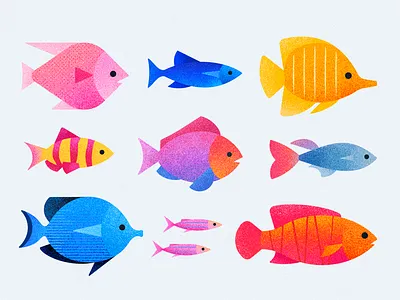 Tropical fish aquarium beach coast colorful fish hawaii illustration ocean rainbow snorkel swim tropical vector