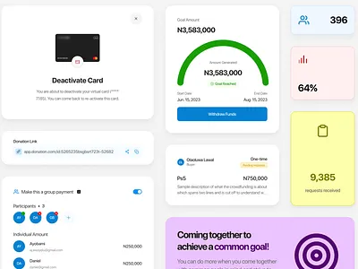 Mobile app assets assets buyer card crowdfunding design escrow finance milestone mobile mobile app product design seller ui ui design users ux ux design virtual card