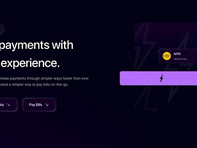 Short animation: Quick payment with better experience airtime animation bills bills payment data payment ui design web design