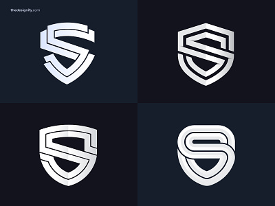 Shield Logo black and white bold branding design designer designs graphic icon letter letters logo logos mark monogram s shield shields simple ss symbol