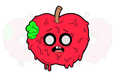 Unleash the Magic: Melting Apple Sticker! trippy