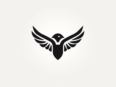 Raven Logo bird hawk illustration raven