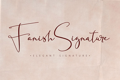 Free Script Font - Fanish Signature modern font