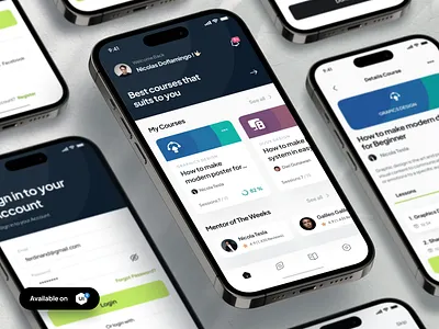 Online Course App kit - Maxlearn app design course app design e learning app elearning learning app mobile app mobile app kit mobile kit mobile ui kit mockup online course online course app product design product kit ui ui kit ui8 ui8 product ux