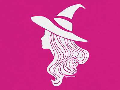 Witchy Babe Cameo | Hot Pink Tee brand illustration brand illustrator electric pink tee good witch goth clothing graphic tee halloween shirt halloween witch hot pink tee pink goth clothing pretty witch spooky babe spooky witch whimsigoth clothing white witch wicked witch witchy woman