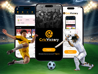 Crick Victory ( Fantasy Sports App UI Design) animation branding design fantasy sports graphic design illustration logo motion graphics ui ux vector web ui