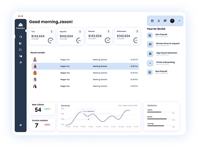 Trackiyo app board branding clean ui dashboard design graphic design kanban minimalist scrum ui ux work