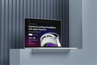 Apple® Vision Pro - Hero Product Page Concept apple product apple vision pro hero hololens machine learning meta quest metaverse mixed reality headset oculus product product design product page technology virtual reality vision pro visionos vr web design web page website concept