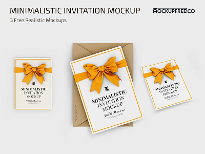 Free Minimalistic Invitation Mockup card free invitation minimalistic mock up mock ups mockup mockups photoshop product psd template templates