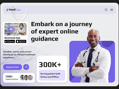 MediCap - Healthcare Website Design appointment care consultation doctor doctor appointment health health care healthcare healthcare website hospital landing page medical medical website medicin modern science science ui uiux website