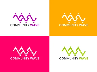 Community wave Logo branding community logo company logo consultancy logo creative logo design friends logo graphic design iconic logo logo logo design man logo mark logo meet logo modern logo popular logo society logo vector visual identity logo w logo