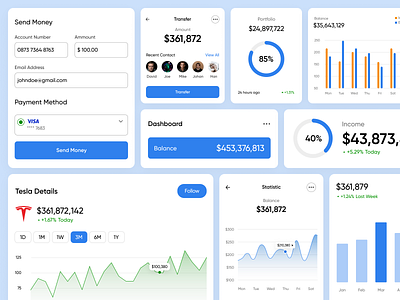 Card Components of an Investment App cardcomponents designinspiration dribbbleshot financialtracking investmentapp