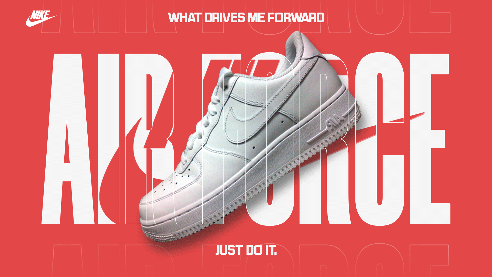 Nike // Air Force 1 Rebrand Design! 3d animation brand branding design graphic design illustration logo motion graphics nike poster design social media post typography ui ux vector visual identity